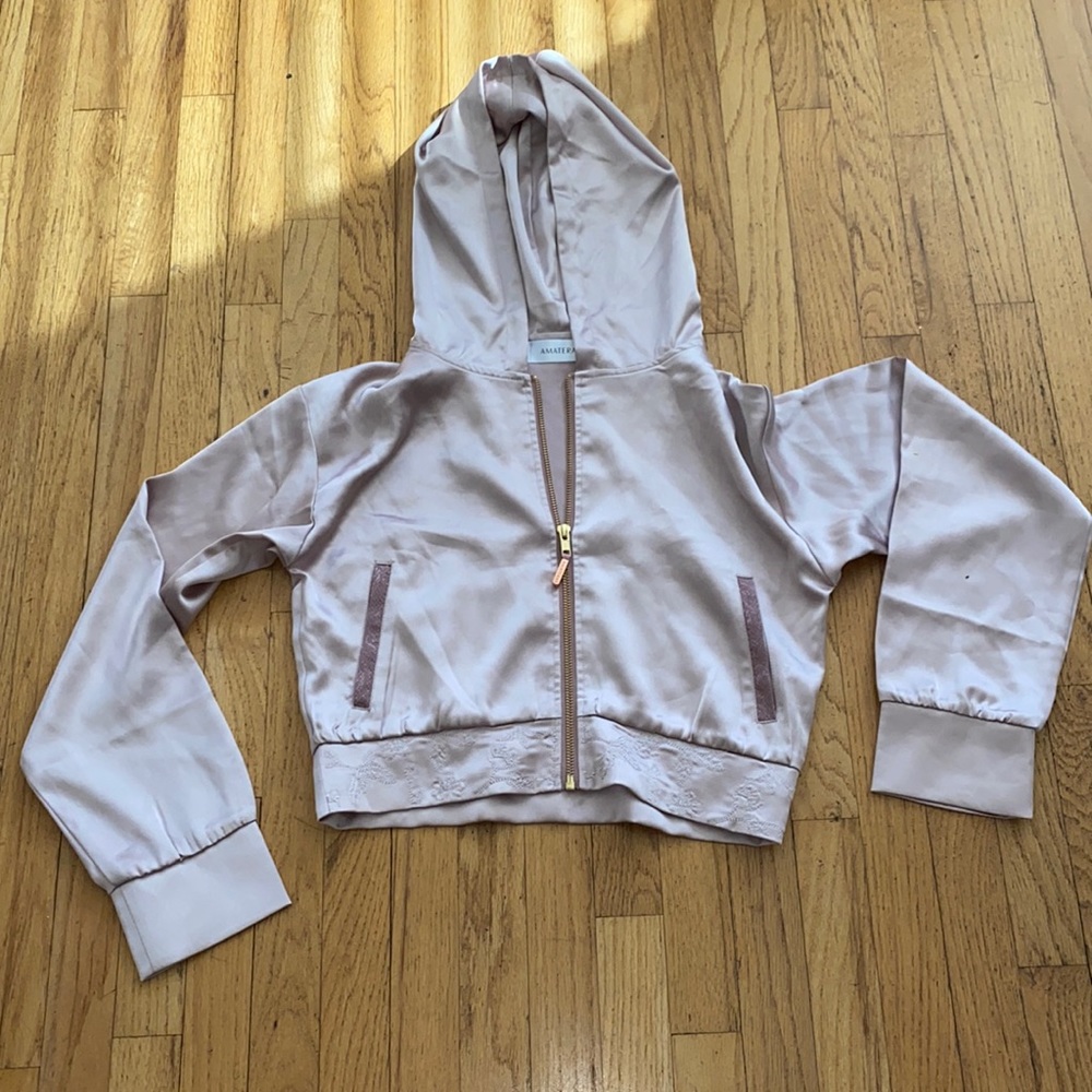 Silky cropped hoodie